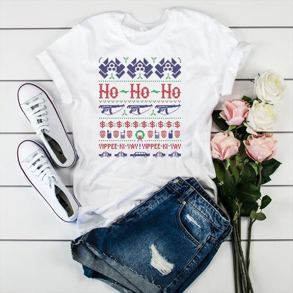 

women lady t shirt santa clause printed tshirt ladies short sleeve loose tee shirt women female clothes graphic t-shirt, White