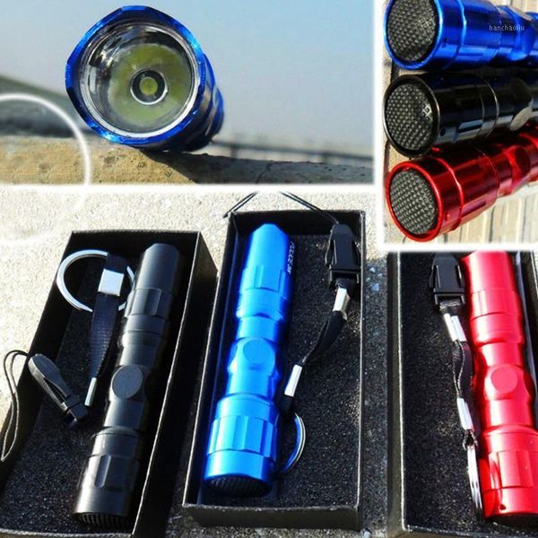 

flashlights torches portable 3w mini led light lamp 1 black outdoor camping torch with gift box1