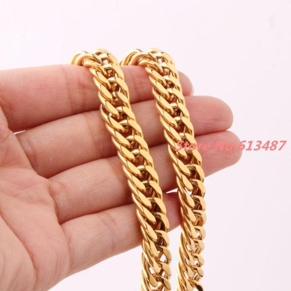 

chains wholesale jewelry 7-40" 10mm gold stainless steel curb cuban chain necklace or bracelet mens gift, Silver
