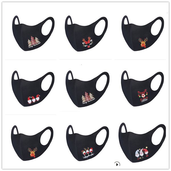 

masks christmas mask adults black facemask fashion face reusable xmas tree santa clause elk snowman print cartoon mouth cover e92301830b