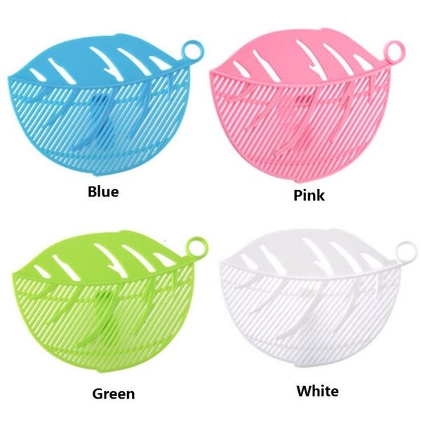 

board leaf shape drain kitchen fruit snap-on and vegetable noodle plastic filter block rice cleaning strainer gadgets 5 n9ogd