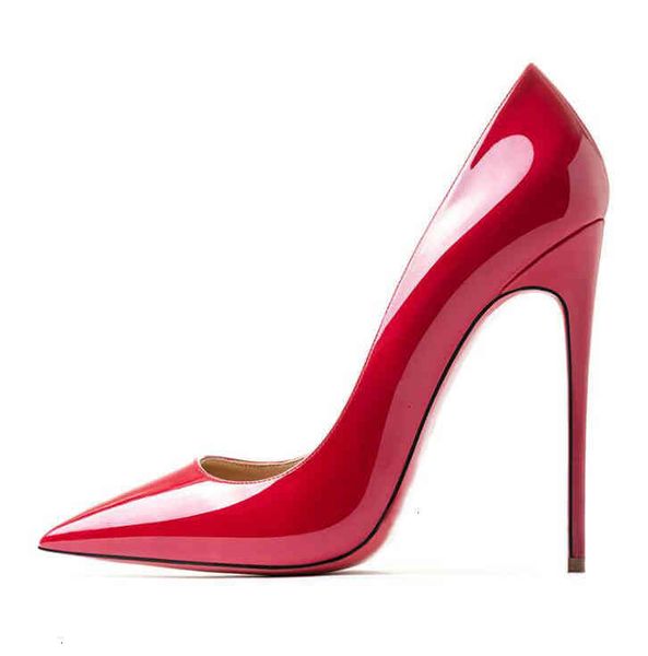 

shoes classics dress red high heels luxery women fashion pointed toe 12cm super wedding shoes basic w32z, Black