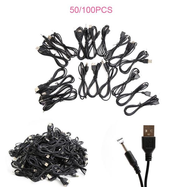 

electric massagers physiotherapy machine or tens connect unit 50/100pcs 1.2m long 3.5mm usb cable/wire for small electronics devices promoti