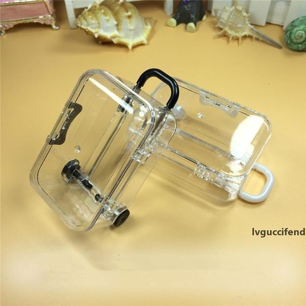 

mini transparent travel luggage design plastic candy suitcase box wedding baby shower chocolate boxes christmas gifts lxak8s