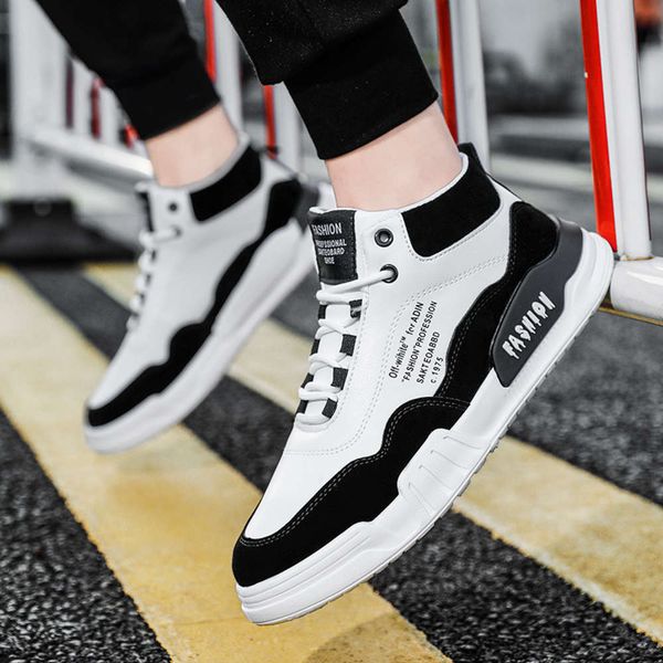 

2021 spring new high men's casual board running jogging boost shoes mens for sneaker ing, White;red