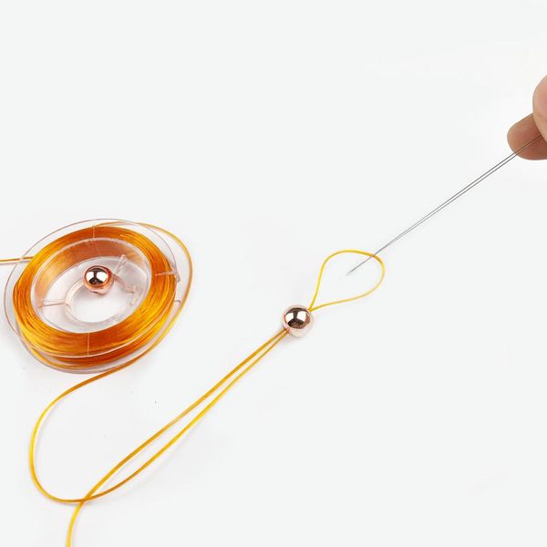 

jhnby 5шт big eye изогнутые open нержавеющей стали бисероплетение иглы для шариков pearls резьбонарезной струнный шнура изготовление ювелирн