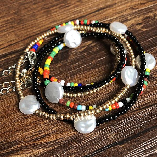 

fashion handmade beads necklace women bohemian trendy beaded jewelry choker necklaces, Golden;silver