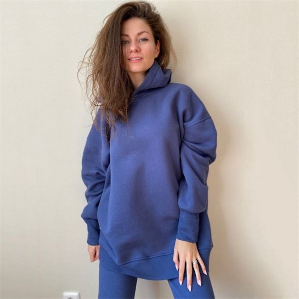 

gcarol fall winter women extra long hooded 80% cotton fleece candy jersey drop shoulder oversized boyfriend style sweatshirt q1217, Black;white
