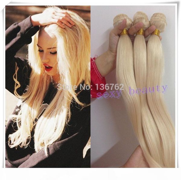 

malaysian blonde hair bundles 613 virgin blonde straight hair weaves 100% unprocessed human hair extensions, Black