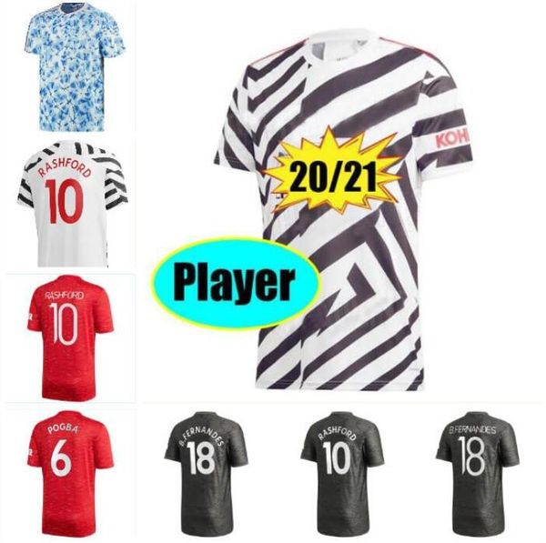 

player 20 21 cavani home man soccer jerseys b.fernandes rashford hrfc united 2020 football shirts kids uniforms greenwood van de beek, Black;yellow