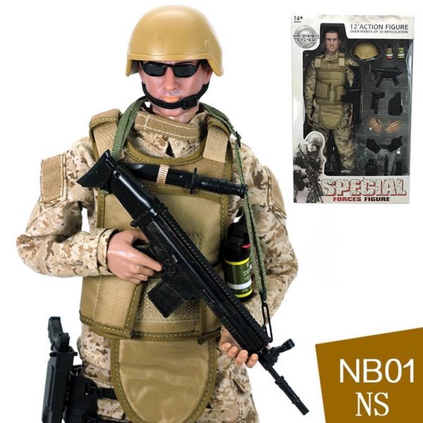 

new 1pcs 12" 1/6 swat sdu seals uniform military army combat game soldier set with retail box action figure model toys y200421