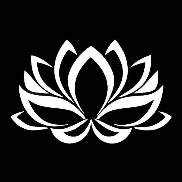 

17.5cm*11.4cm hollowed lotus flower simple and durable vinyl vivid image graphical car sticker c18-0525