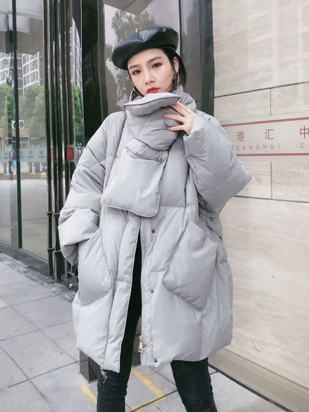

winter 2020 new designer down woman jacket parka coats for women length, Black