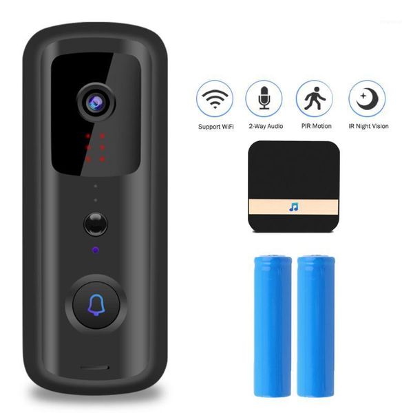 

wifi wireless home video doorbell security door bell visual recording home monitor night vision intercom door phone1