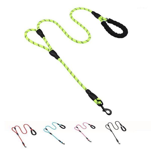 

dog collars & leashes 180cm length leash two-double handle reflective strong pets collar rope heavy duty with traffic padded 6ft dogleashes1