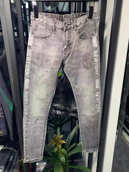 

men's jeans vk01394 fashion 2021 runway european design party style clothing, Blue