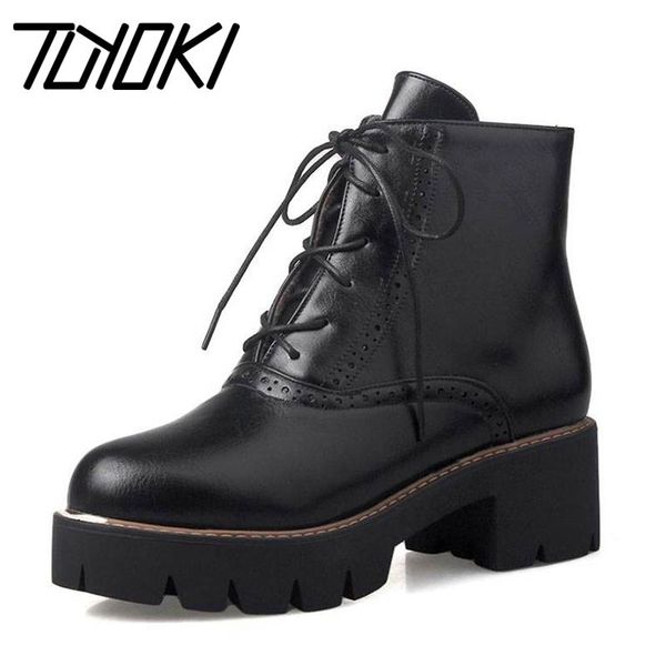 

boots tuyoki ankle for women casual zipper keep warm fur winter shoes motorcycles punk short size 34-42, Black