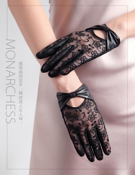 

gloves lace special women offer sheepskin 2020 fashion wrist genuine lambskin leather glove unlined solid sunscreen