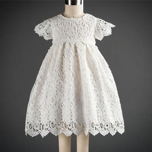 

flower infant baby girl dress white lace tutu baptism dresses for girls year birthday party wedding baby clothes 0-24 month lj201223, Red;yellow