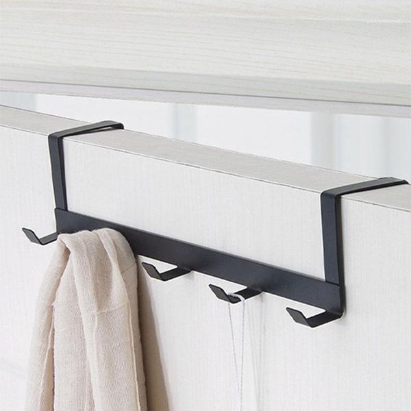 

hooks & rails over the door 5 hook bathroom organizer rack clothes coat hat towel hanger 1
