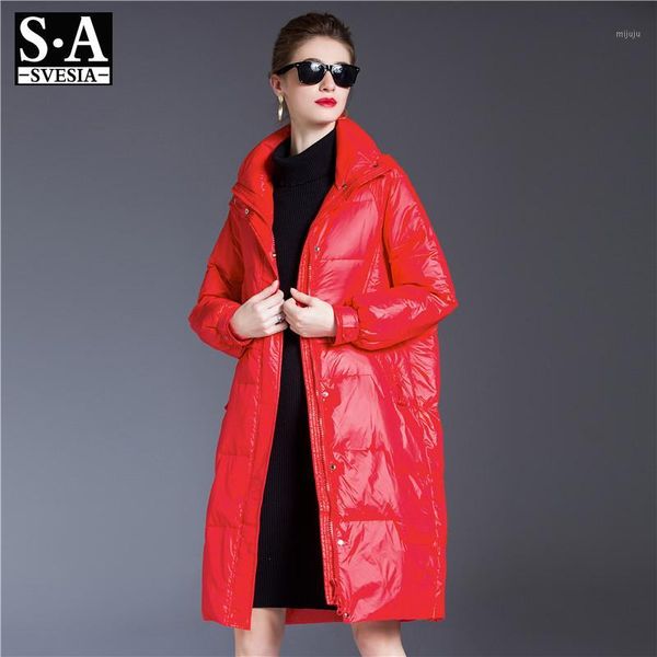 

women's winter jackets coats long brand new design 2020 new fashion female down parka coat warm outerwear womens1, Black