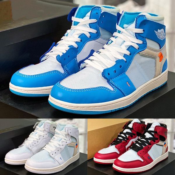 

high og 1s off joint design unc chicago north carolina chaussures mens basketball shoes red blue white women sports sneakers outdoor trainer