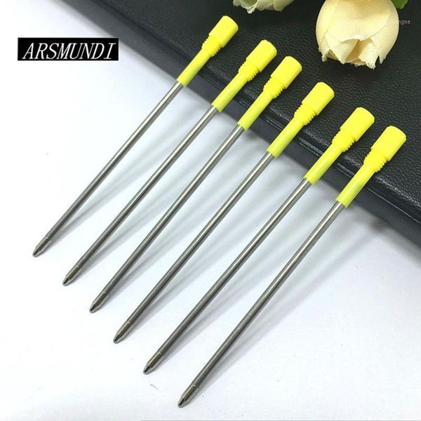 

5 pcs/lot ball pen refills parker ballpoint pen .small cartridge rod core for crystal office school stationery 82mm1, Blue;orange