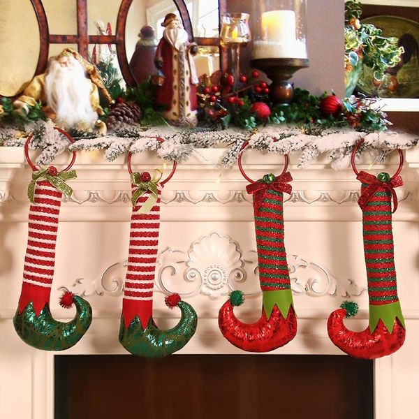 

qifu эльф boots орнамент рождества декор для дома рождество 2019 дерево подвеска navidad adornos с новым годом 2020 подарки wmtbvd