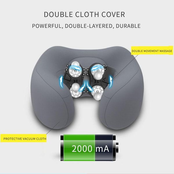 

qczx travel u shaped pillow cervical electric massage u shaped pillow cervical care relieve fatigue memory foam pillow d5 wmtlic petsyard