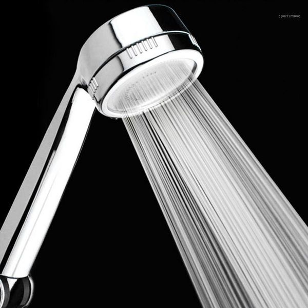 

bathroom shower heads round water saving high pressure chrome plating abs bath head chuveiro hand showers accessories1