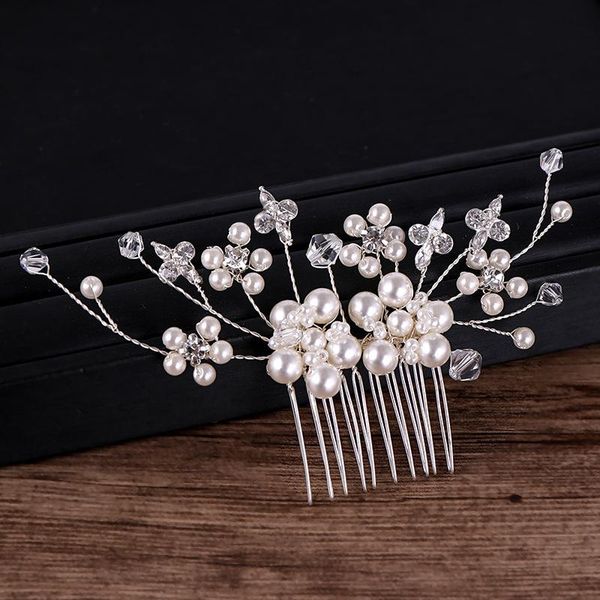 

copper wire western wedding jewelry headdress bride handmade wedding hair accessories crown floral crystal pearl hair ornaments, Golden;silver