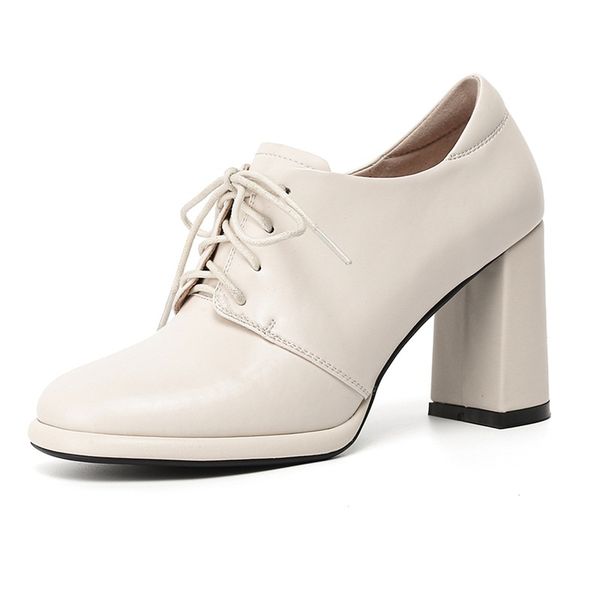 

2021 classic female new spring fall toe woman shoes lace size dnwf, Black