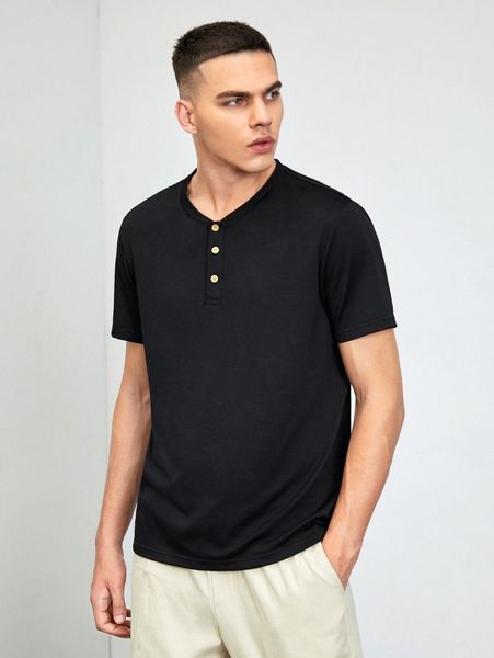 

men buttoned front solid 807a#, White;black