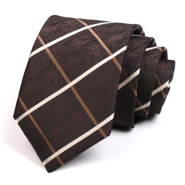 

bow ties men's tie design 7cm plaid for men business suit work necktie male fashion formal neck with gift box, Black;gray