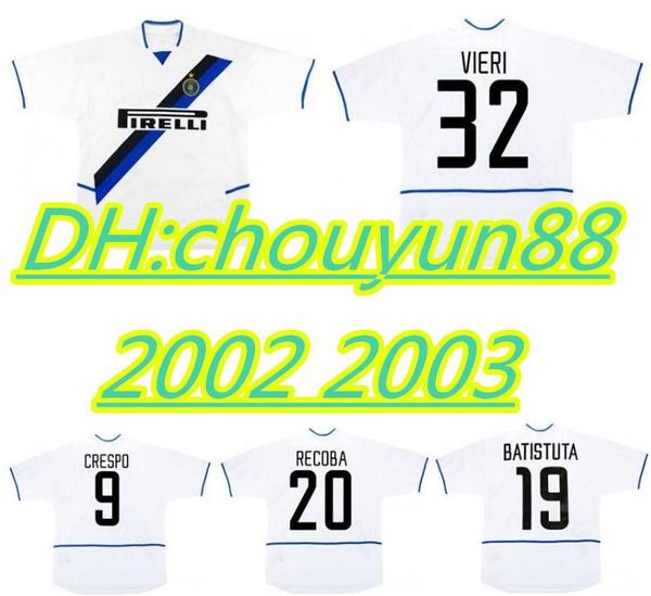 

2002 2003 inter retro soccer jersey 02 03 away cannavaro vieri crespo zanetti emre materazzi batistuta classic vintage football shirt, Black;yellow