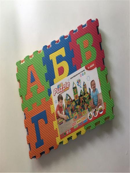 

36pcs eva foam number russian alphabet puzzle play mat baby rugs play floor carpet interlocking soft pad children game toys gyh wmtsfr