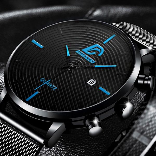 

мужские моды минималистские часы мужские деловые повседневные часы простой человек из нержавеющей стали сетка ремень кварцевые часы relogio, Silver