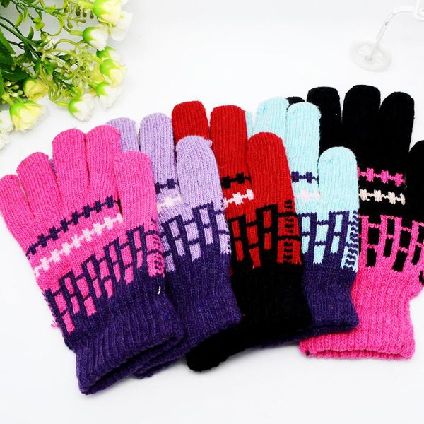 

outdoor knitted warm wool gloves for men and women in wintera874