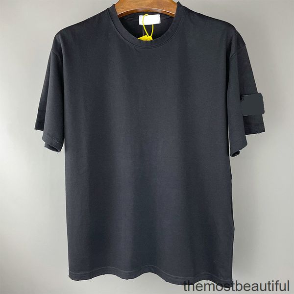 

men's t-shirts simplicity summer solid badge casual cotton loose short sleeves for men and women 6x4v, White;black