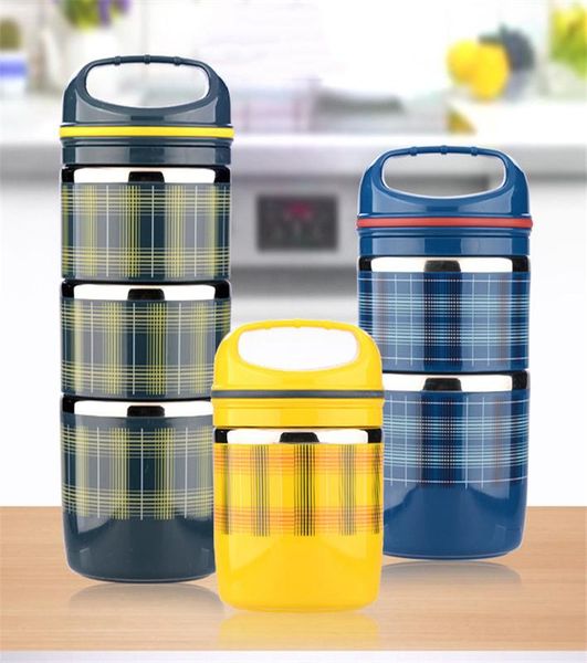 

тепловой ланч коробка еда контейнер bento коробка из нержавеющей стали ланч-коробка для детей портативный пикник школа утечки контейнер конт