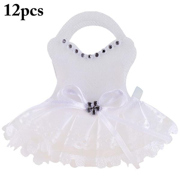 

12pcs european gift bag skirt wedding candy bag creative dress pattern wedding favor party favor party gift for guests