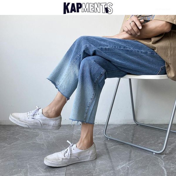 

men's jeans kapments gradient korean harem pants for mens 2021 harajuku baggy blue male designer streetwear denim joggers1