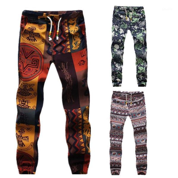 

streetwear men camouflage fancy pencil harem creative printed loose comfortable casual sweatpants trousers camo joggers pants1, Black