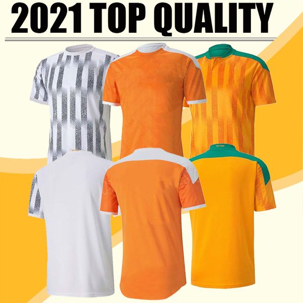 

2020 2021 cote d ivoire national team soccer jerseys ivory coast kessie zaha cornet men homme high-quality football man uniforms, Black;yellow