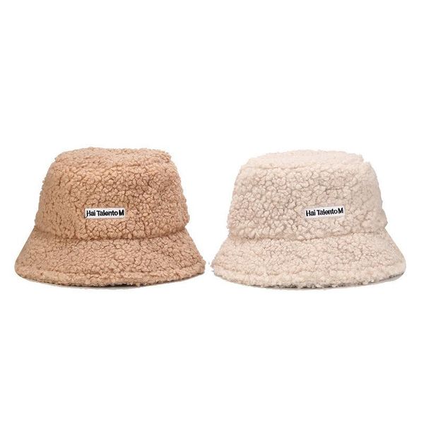 

new autumn faux fur leopard cow womens winter bucket hats bob thick warm lady girls japanese panama outdoor travel fisherman hat, Blue;gray