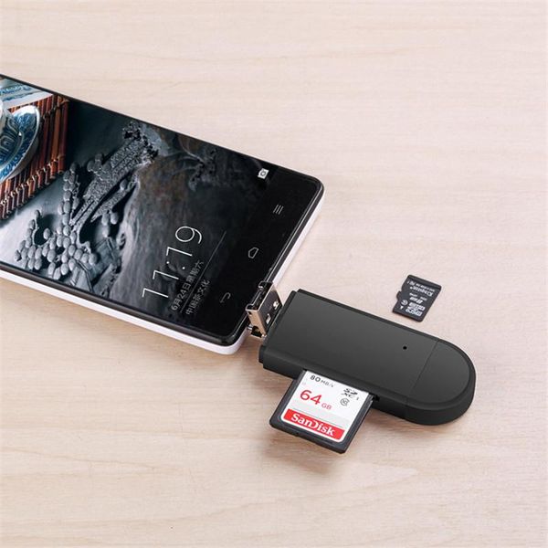 

2020 fashion type-c card reader multi-function otg card reader tf mobile phone usb card reader usb-c all-in-one