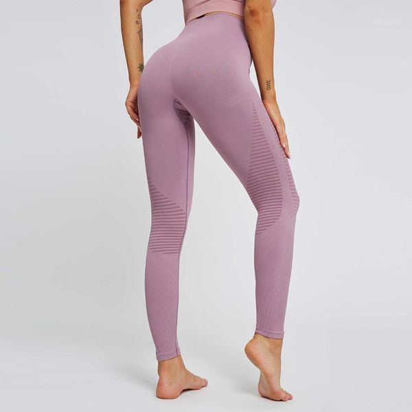 

yoga outfits seamless women energy leggings fitness running pants high waist push up sport girl gym1, White;red