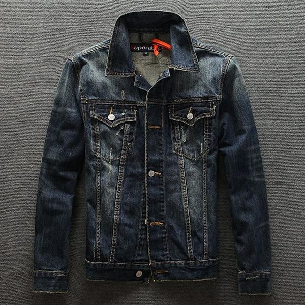 

autumn spring 100% cotton denim jackets men coat brand designer bomber jacket embroidery fashion men's jackets, Black;brown