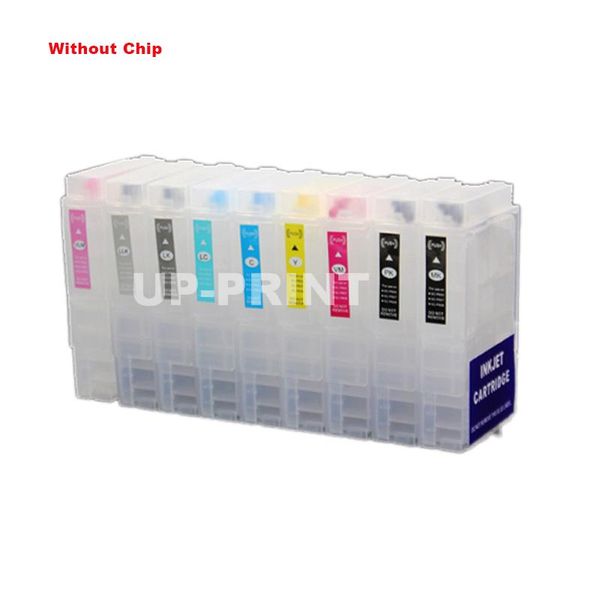 

ink cartridges up 9pcs 80ml t7601 no chip refillable compatible for p600 surecolor sc-p600 without chips -t7609