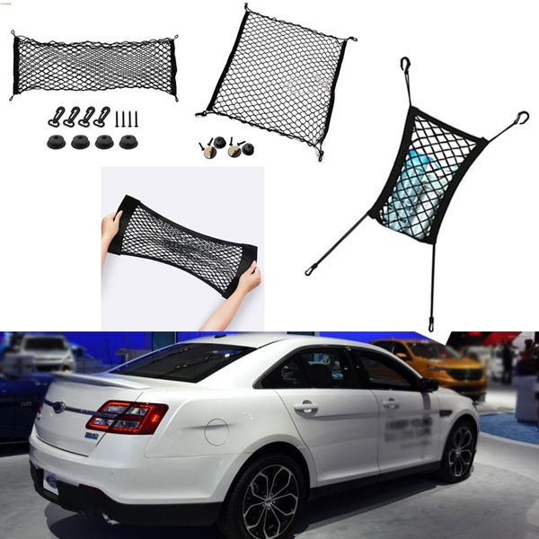 Für Ford Taurus Auto Fahrzeug Schwarz Hinten Trunk Cargo Gepäck Organizer Lagerung Nylon Plain Vertikale Sitz Net